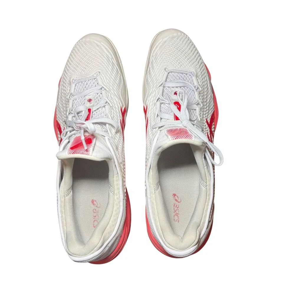 Asics‎ Court FF 3 Mens Tennis Shoes White Red 1041A522 FlyteFoam Size 15